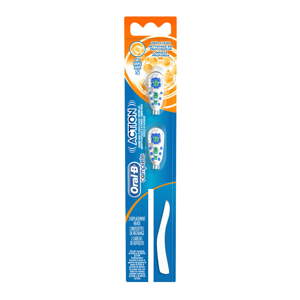 Oral-B Crossaction Power Battery Toothbrush Refill Heads, Soft, 2 Ea